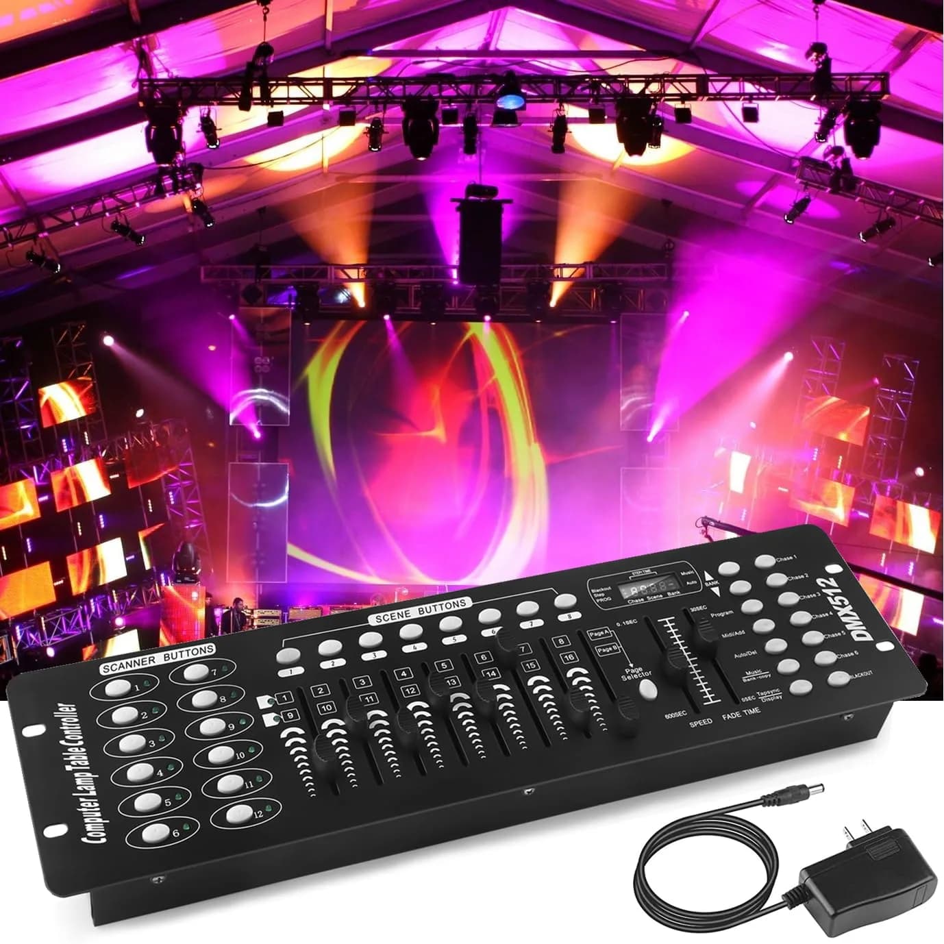 בקר תאורה DMX512 ל-192 ערוצים