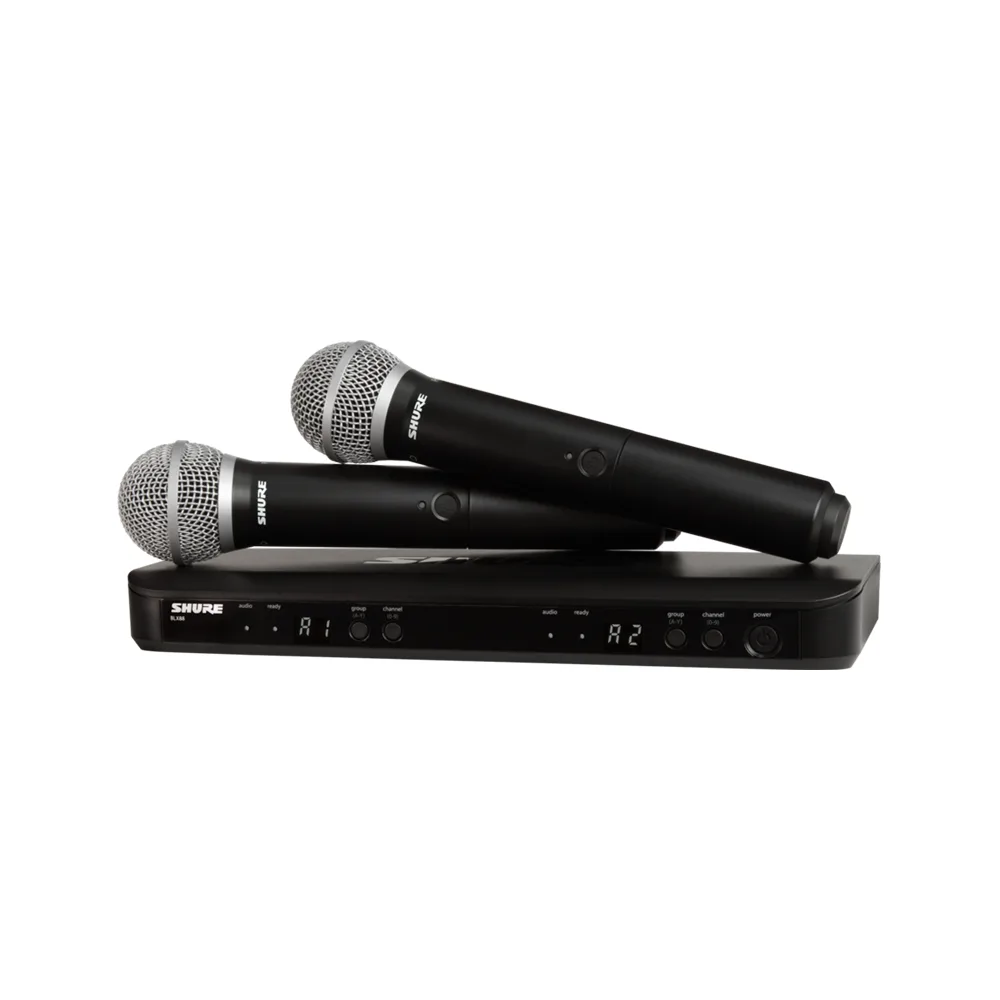 מערכת מיקרופון אלחוטית כפולה Shure BLX288/PG58 - תמונה 3