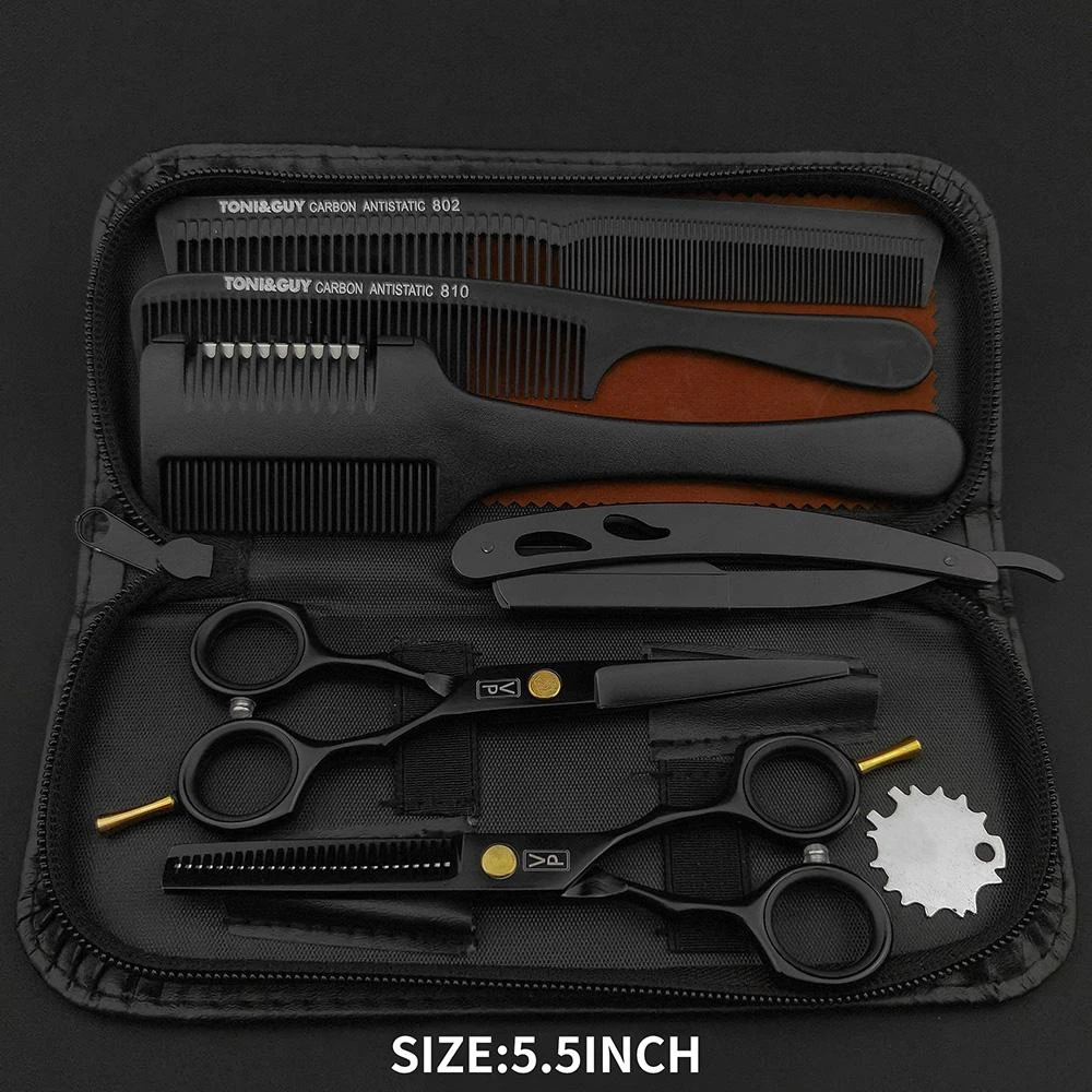 VP מקצועי מספריים למספרה סט מספריים 5.5 6.0 מספרה מספריים ליופי שיער חיתוך שיער דליל כלי סלון