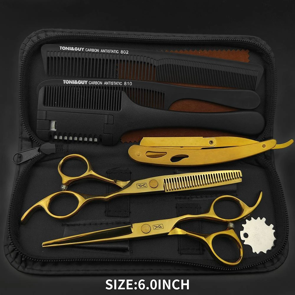 VP מקצועי מספריים למספרה סט מספריים 5.5 6.0 מספרה מספריים ליופי שיער חיתוך שיער דליל כלי סלון - תמונה 3